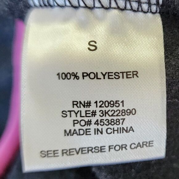 Hippie Rose Black Pink Fleece Soft Cozy Cropped Quarter Button Sweatshirt Size S - Picture 9 of 9